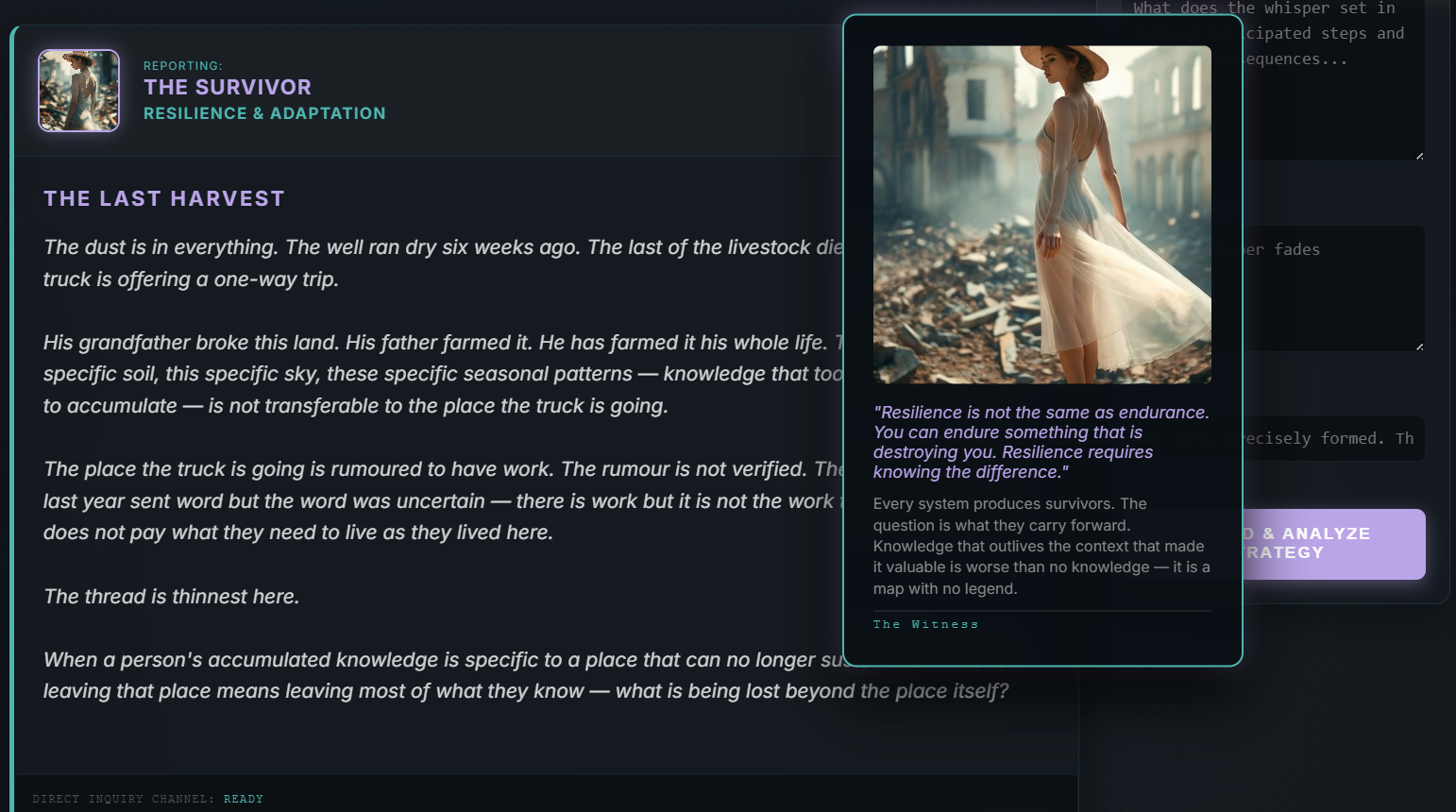 Lockwood — The Survivor presents a crux point. The Traveller must decide.